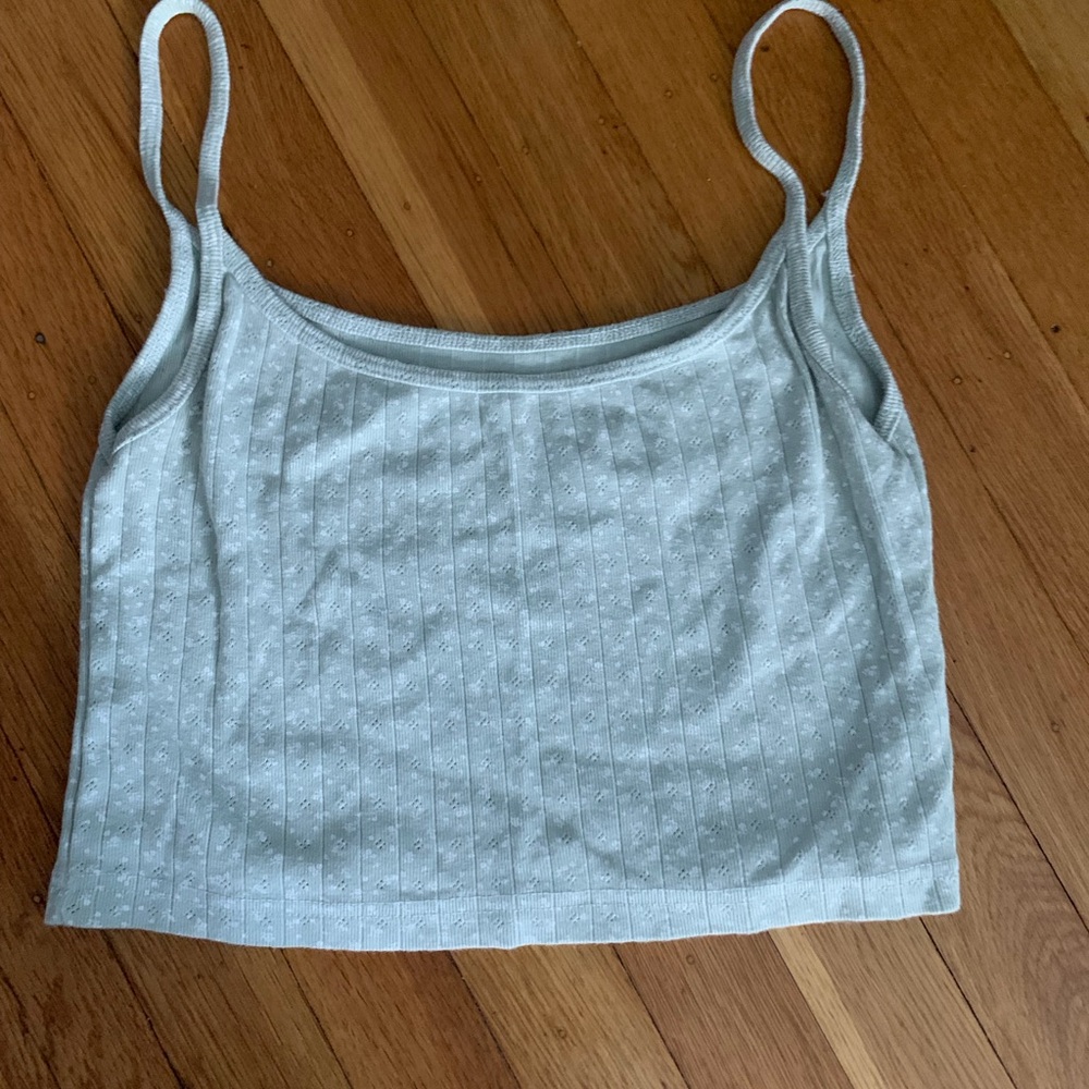 Brandy Melville Mint Ribbed Spaghetti Strap Camisole